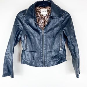 Cherokee Girls Faux Leather Jacket Sz M